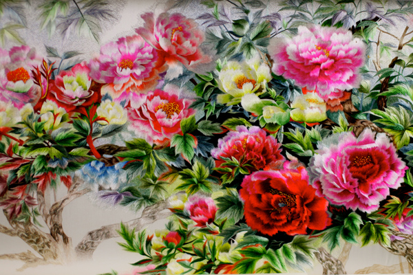 《牡丹图》心60130框98168  精品刺绣作品  1-2丝绣制  徐祥云女士绣制